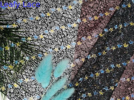 Lace Evening Dress Fabric 100% Poly Printed Lace Fabric