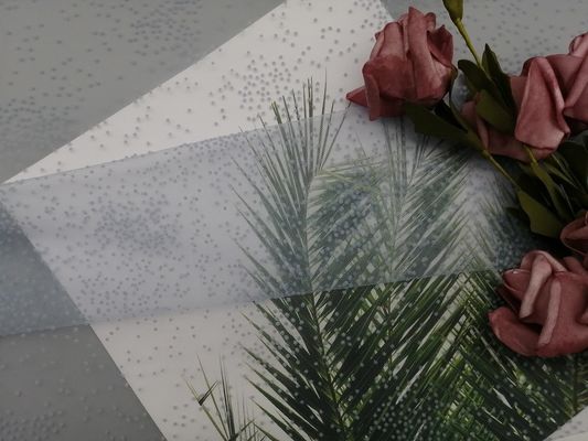 Sky Blue Dot Flocked Glitter Tulle Fabric For Lady Evening Dress