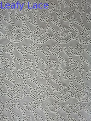 Ivory Embroidered Eyelet Fabric