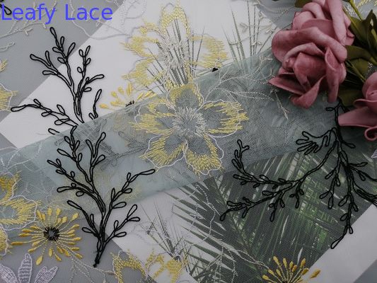 Tulle Mesh Corded Lace Fabric