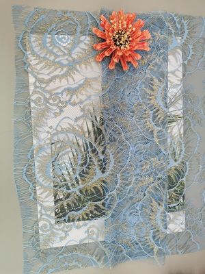 Floral Metallic Lace Fabric