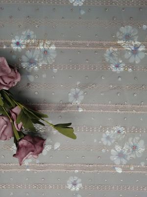 Foil printing Tulle  Foil Dot coated Glitter Mesh Printed Lace Fabric