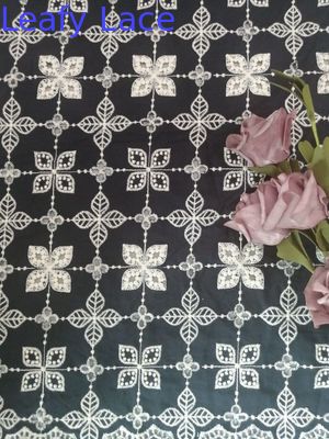 100 Yards Floral Cotton Embroidered Eyelet Fabric Children Garment Fabric