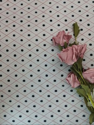 57" Double Color Embroidered Lace Fabric Polka Dot Mesh Children Clothes Fabric