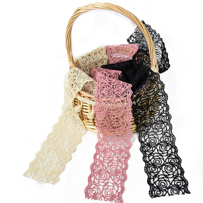 3" Pink Polyester Lace Trim Clothing Accessories Wedding Decoration