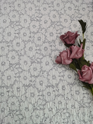 49 pollici colore bianco di alta qualità spandex tessuto di pizzo floreale per abbigliamento donna abito donna