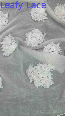 3D Laser Out Rose Fancy Fabric By The Yard Color embroidery tessuto donna abito per marchi di abbigliamento