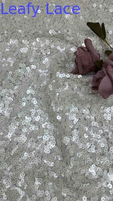 51 pollici colore avorio di alta qualità perline circolari biancheria da sera ricamo rete ricamo pizzo abito tessuto per abito da sera