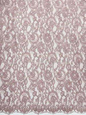Speciale Chenille Filato Floreale Scalloped Edge Lace tessuto By The Yard Abito Per Moda