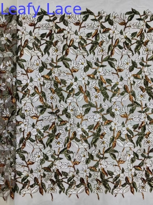 Tela ricamata per abbigliamento per donna