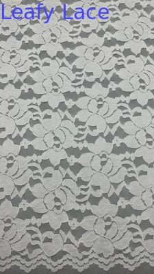 55 pollici di larghezza Nylon Spandex colore bianco Stretch floral design tessuto di pizzo elastico con vongole per abbigliamento donna di moda