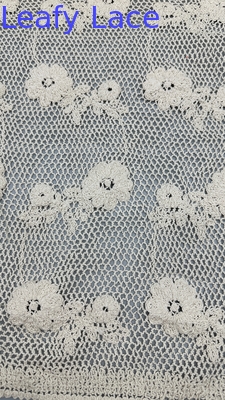Eco-friendly 100% cotone ricamo crochet ricamo pizzo tessuto con modello floreale morbido e confortevole