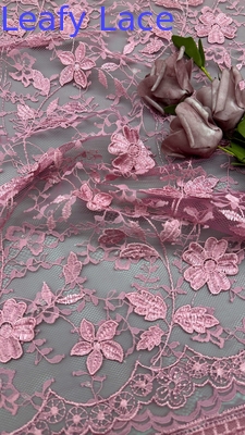 Fabbrica di ricami di palette di fiori di foglie tessuto di pizzo per abiti da sposa