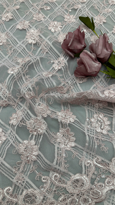 Nuovo ricamo a foglia Fiore lussuoso 100% a maglia Ricamo tessuto pizzo tessuto matrimonio occasioni di compleanno