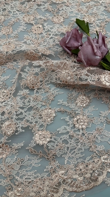 Leafy New Collection Ricamo Fiore lussuoso 100% a maglia Ricamo Tessuto Pizzo Tessuto Nozze Festa di compleanno Occasioni Bello Abito