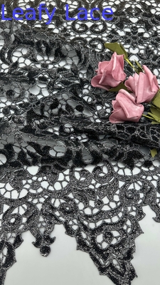 Lussureggiante ricamo di biancheria di lusso elegante tessuto di pizzo di lusso maglia 3D di fiori ricamo di tessuto pizzo di tessuto cena di compleanno occasioni di alta qualità per le donne tessuto
