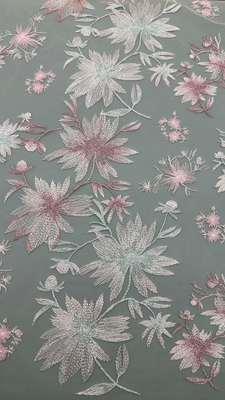 Tessuto in pizzo floreale 3D Tessile ricamo lussuoso e elegante Tessile ricamo per matrimoni e compleanni Occasioni di alta qualità Tessile ricamo pizzo