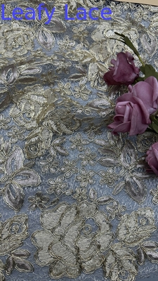 Stoffa di pizzo ricamato elegante e resistente per le sfilate di moda