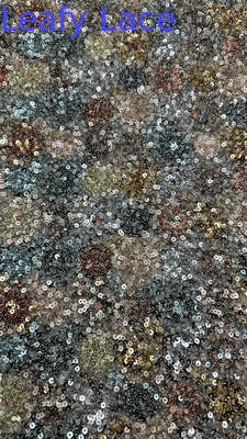 Colorato 100% di poliestere stile biancheria da sera tessuto ricamato per abito show di moda