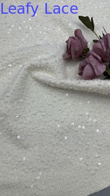 Stoffa da biancheria a foglia ricamata in pizzo Stoffa per occasione di nozze Stoffa di lusso Stoffa elegante