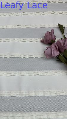 Tessuti di pizzo di alta qualità per abiti da sposa Materiale di tessuto di tulle a maglia ricamata