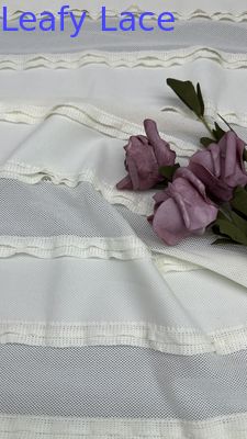 Tessuti di pizzo di alta qualità per abiti da sposa Materiale di tessuto di tulle a maglia ricamata