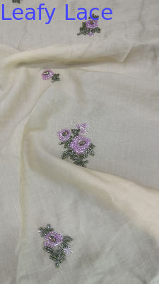 Tessuto di pizzo a perline di fiori ricamato a maglia di pizzo di pizzo Respirare tessuto occasione abbigliamento tessuto di compleanno