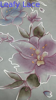 Tessuto a maglia di pizzo stampato leggero perfetto ricamato per abiti da sposa tessuto ricamato di pizzo