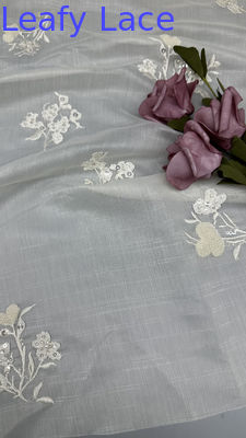 Tessuto a maglia di tulle floreale di alta qualità Respirare a maglia di pizzo Tessuto a foglia di sequin
