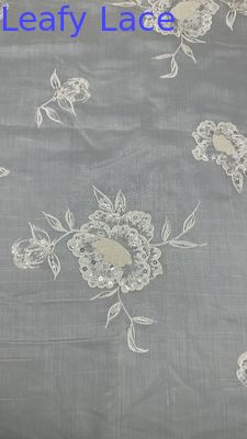Tessuto a maglia di tulipano a fiori 3D Respirare Tessuto a maglia di pizzo Tessuto a foglia di pacco