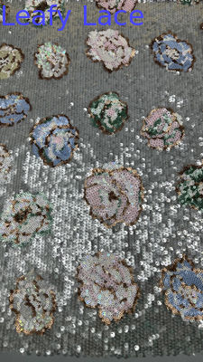 Stoffa di pizzo ricamato di biancheria da sera lucente 100% poliestere