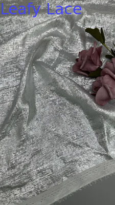 Illuminazione di tessuto di merletto di maglia di tulle 100% poliestere tessuto di merletto di maglia di foglie