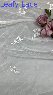 Tulle Mesh Tissu Sequin Shining Leafy New Collection Floral Lace Fabric Party Occasione