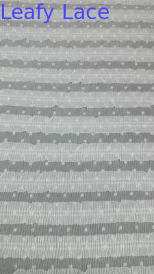 Tessuto a maglia di pizzo a piegatura di pizzo per abiti di moda tessuto a foglia di lusso occasione serale