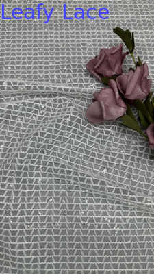 Classico bianco francese Chantilly pizzo materiale tessuto alto per DIY abbigliamento abito progetti