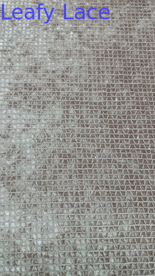 100% poliestere maglia ricamata stoffa di pizzo di sequin tessuto Holow-up elegante pizzo Fabic