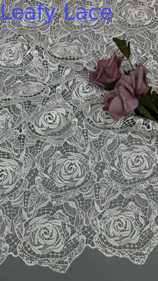 Tessuto di pizzo Chantilly ricamato con paillettes metalliche, nuova moda per abiti e vestiti