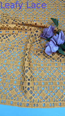 Tessuto di pizzo a corda di alta qualità elegante per la signora modello giallo nuova moda per abiti abiti