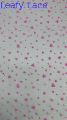 Tessuto a maglia di tuli per respirare colore d'amore per la nuova stagione di arrivo