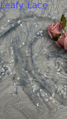 Stoffa ricamata in pizzo di seta di alta qualità stile francese, ideale per abiti da sposa abiti da sera e decorazioni