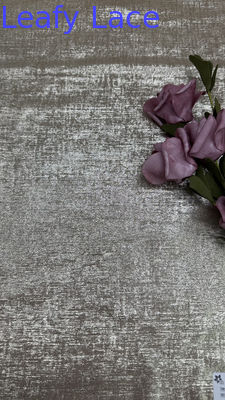 Tessuto in pizzo metallico color oro per abiti da sera, ricami intricati di lusso per abiti da festa