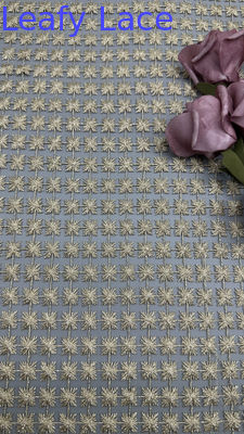 Stoffa ricamata in pizzo metallico splendente splendente splendente abiti da sposa