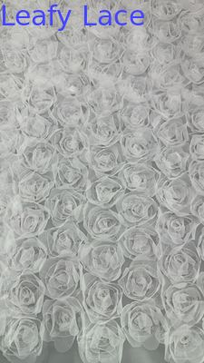Rosa bianca rete francese Chantilly pizzo tessuto respiro E elegante bianco per abiti abiti da sposa