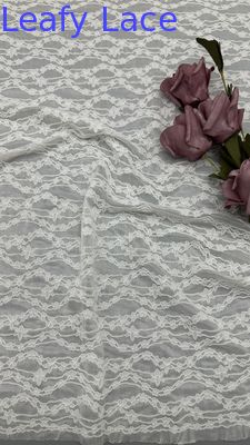 Merletti ricamati di colore bianco per eleganti motivi floreali 100% poliestere per abiti regali e romantici