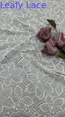 Bianco pizzo Unico Effetto di buco floreale per abiti da sera da matrimonio artistici