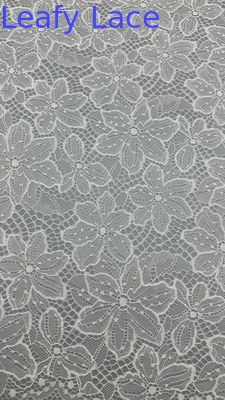 Bianco pizzo Unico Effetto di buco floreale per abiti da sera da matrimonio artistici