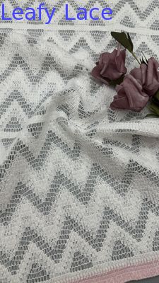 Lusso Bianco Pizzo Ondulato Effetto Dentellato per Abiti da Sposa da Sera Artistici