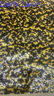 Tessuto ricamato con paillettes colorate di lusso personalizzato per abiti da festa