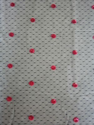 Indumento rosso nero del vestito da Dot Sequin Fabric For Day di Polka