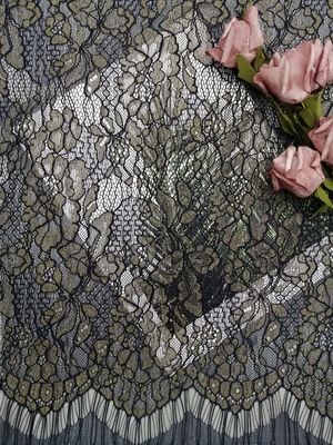 Tessuto metallico del pizzo del bordo del pettine di Lurex del ciglio per signora Dress Garment